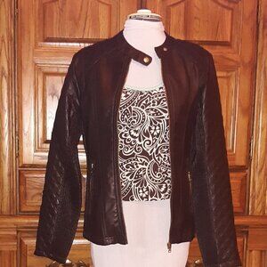 BB Winter Faux Leather Jacket Size Medium
